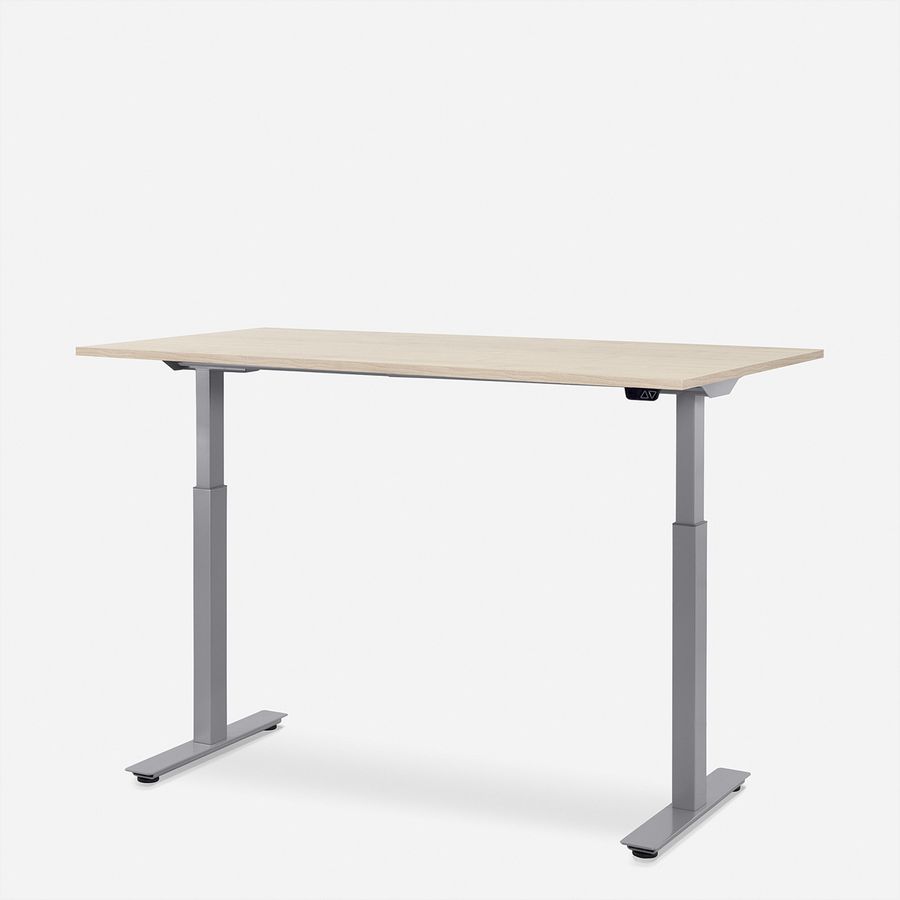 WRK21 Schreibtisch Smart 180 x 80 cm, Höhenverstellbar, Mandal Ahorn / Grau