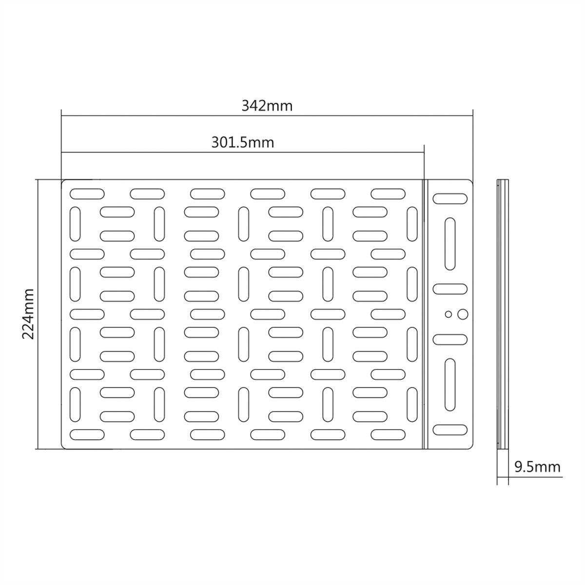 ROLINE Media-Player Halterung, gross (340 x 224 mm), bis 5 kg