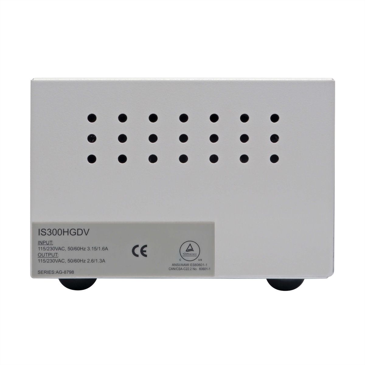 Eaton Isol. Trafo Dual-Volt. 115/230V 300W 60601-1 Medical C14 In 4 C13 Out