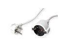 BACHMANN AC230V Câble prolongateur, prises type 2P+T allemand, blanc, 3 m