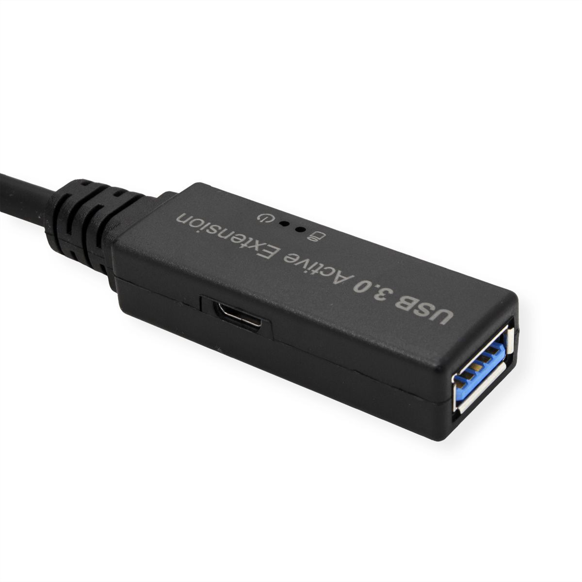 ROLINE Câble prolongateur USB 3.2 Gen 1 actif, Type A - C, noir, 5 m