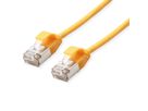 ROLINE Cordon DataCenter U/FTP Cat.6A (Classe EA), LSOH, slim, jaune, 1 m