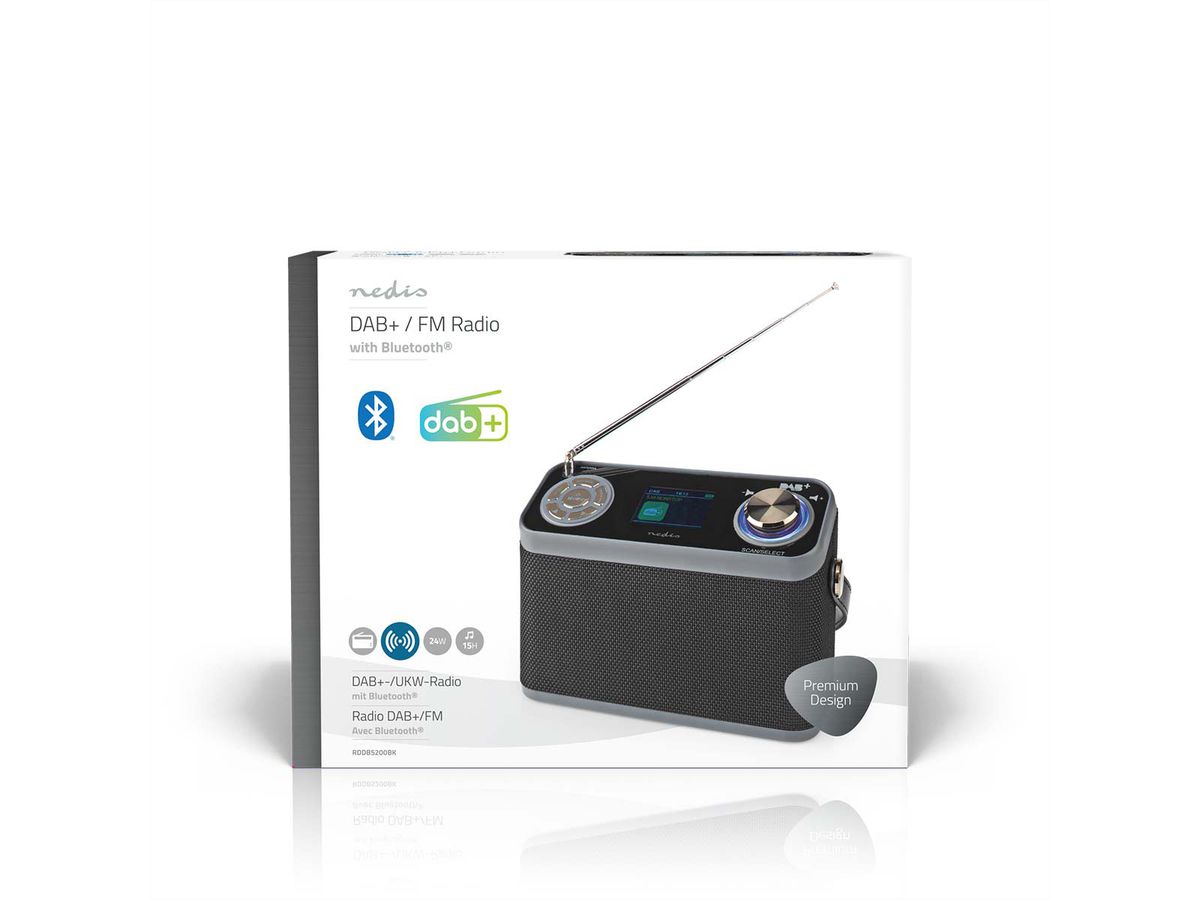 Radio d'urgence DAB FM Nedis , Radio d'urgence portable pour les situations d'urgence, le camping et les activités de plein air