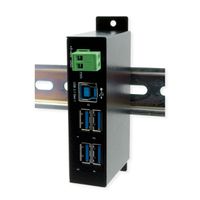 EXSYS EX-1504HMS Hub USB 3.2 Gen1 métallique géré à 4 ports, avec protection de surtension 15KV EDS