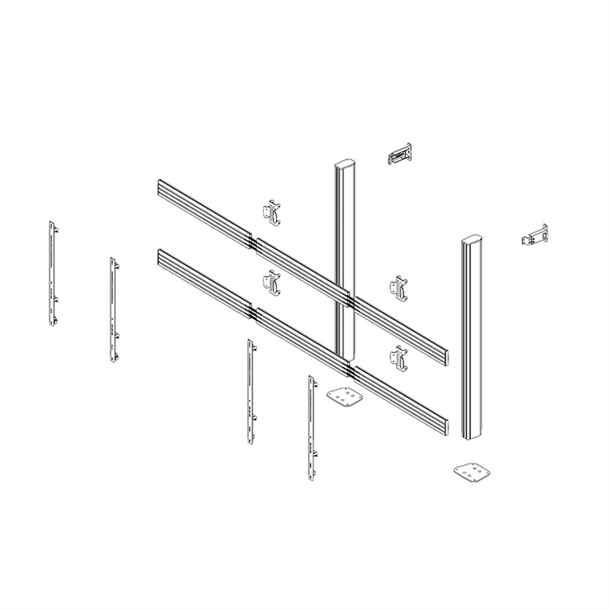 Hagor Système de stand CPS Floor-Wall/bolt down 2x 75-86