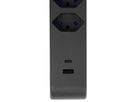 Steffen Bloc multiprises de bureau Alu Desk, 2x T13, 1x USB-A, 1x USB-C, 1.5m, blanc