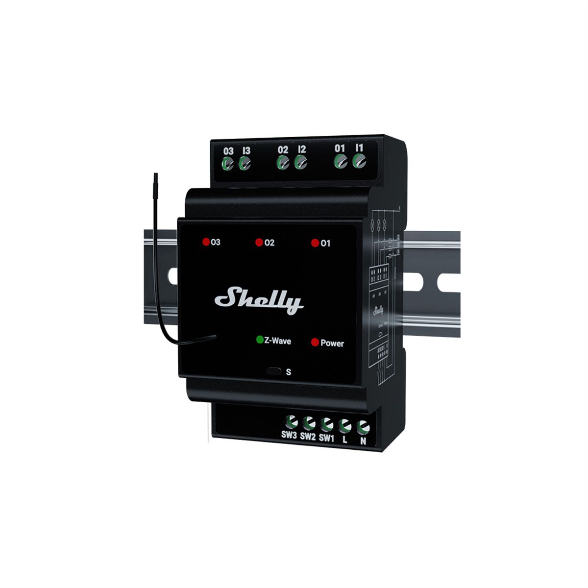 Shelly  Actionneur de commutation Qubino Wave Pro 3
