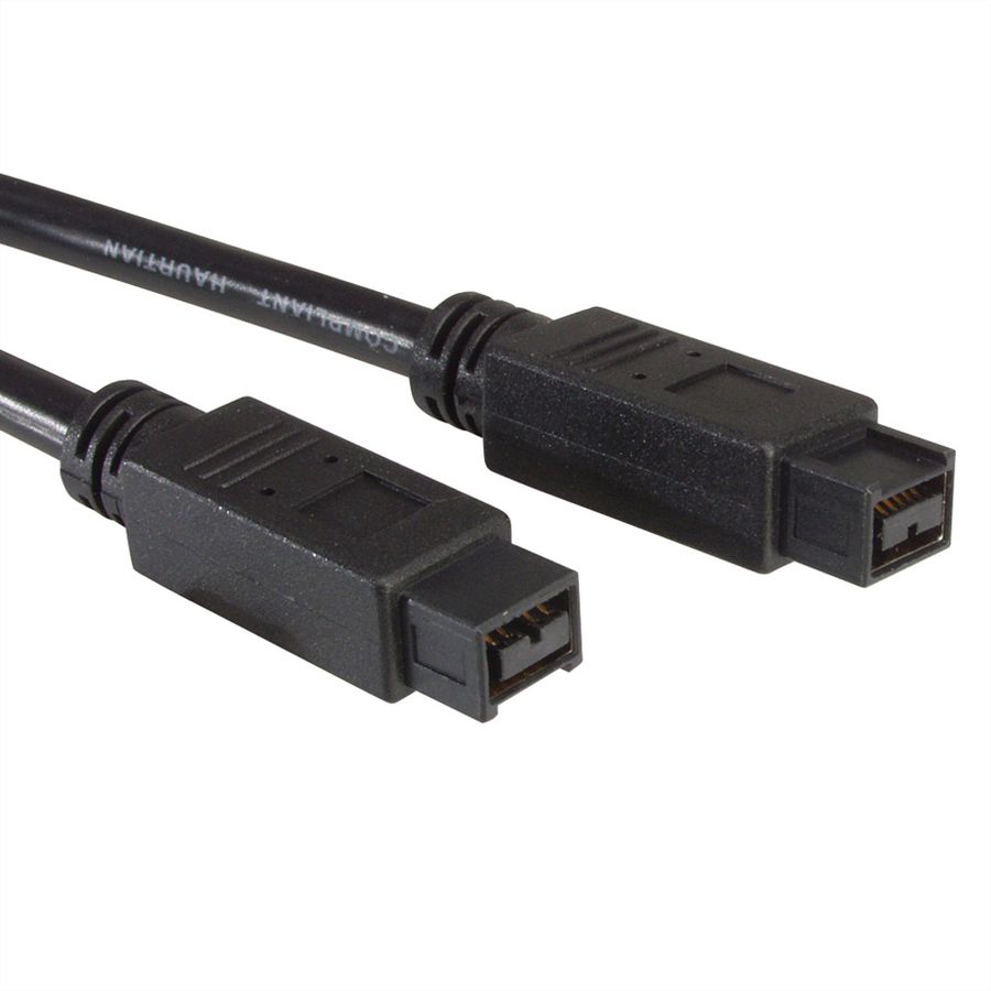 ROLINE IEEE 1394b Kabel, 9/9polig, schwarz, 1,8 m