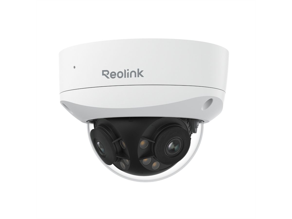 Reolink Duo Outdoor Caméra dôme anti-vandalisme 16 MP, 180°, IR-LED 30m, IK10, PoE