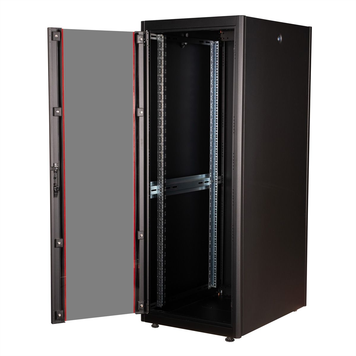 ROLINE 19-Zoll Netzwerkschrank Basic 32 HE, 600x800 BxT Glastür schwarz