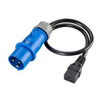 Eaton C19 zu CEE 16A 1Ph. Stecker, Kabellänge 0.5m
