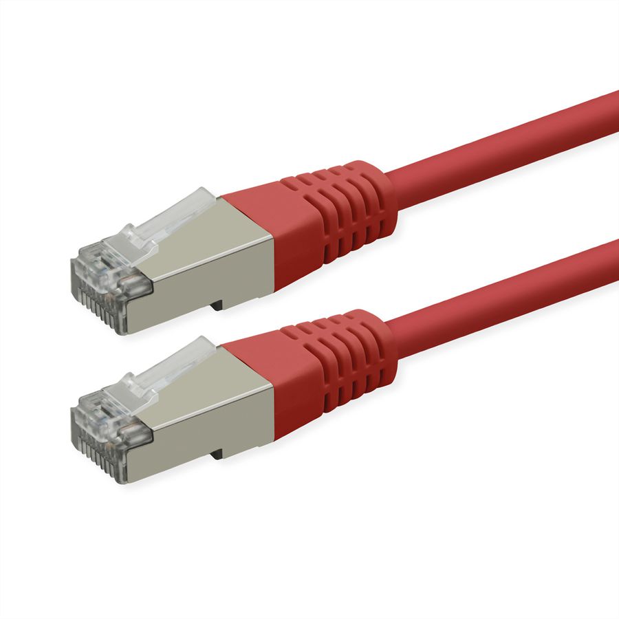 ROLINE Patchkabel Cat.6 (Class E), PoE, S/FTP (PiMF), rot, 5 m