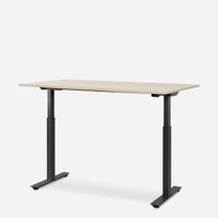 WRK21 Schreibtisch Smart 100 x 60 cm, Höhenverstellbar, Mandal Ahorn / Schwarz