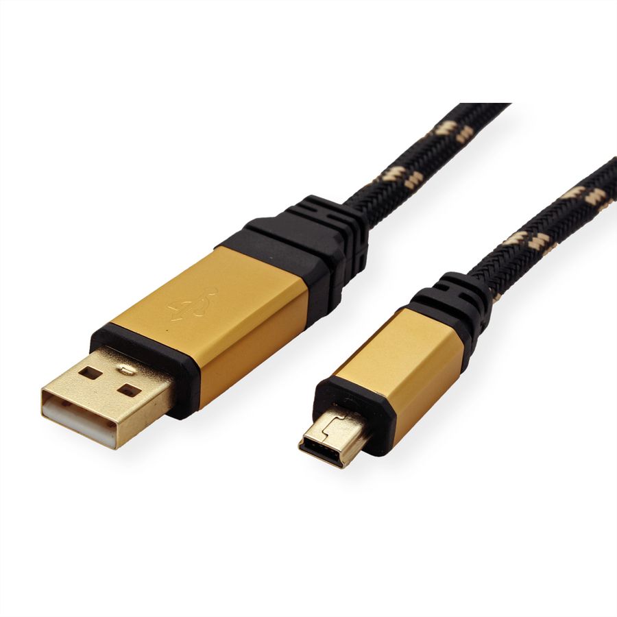 ROLINE GOLD Câble USB 2.0, type A - mini 5- broches, 3 m