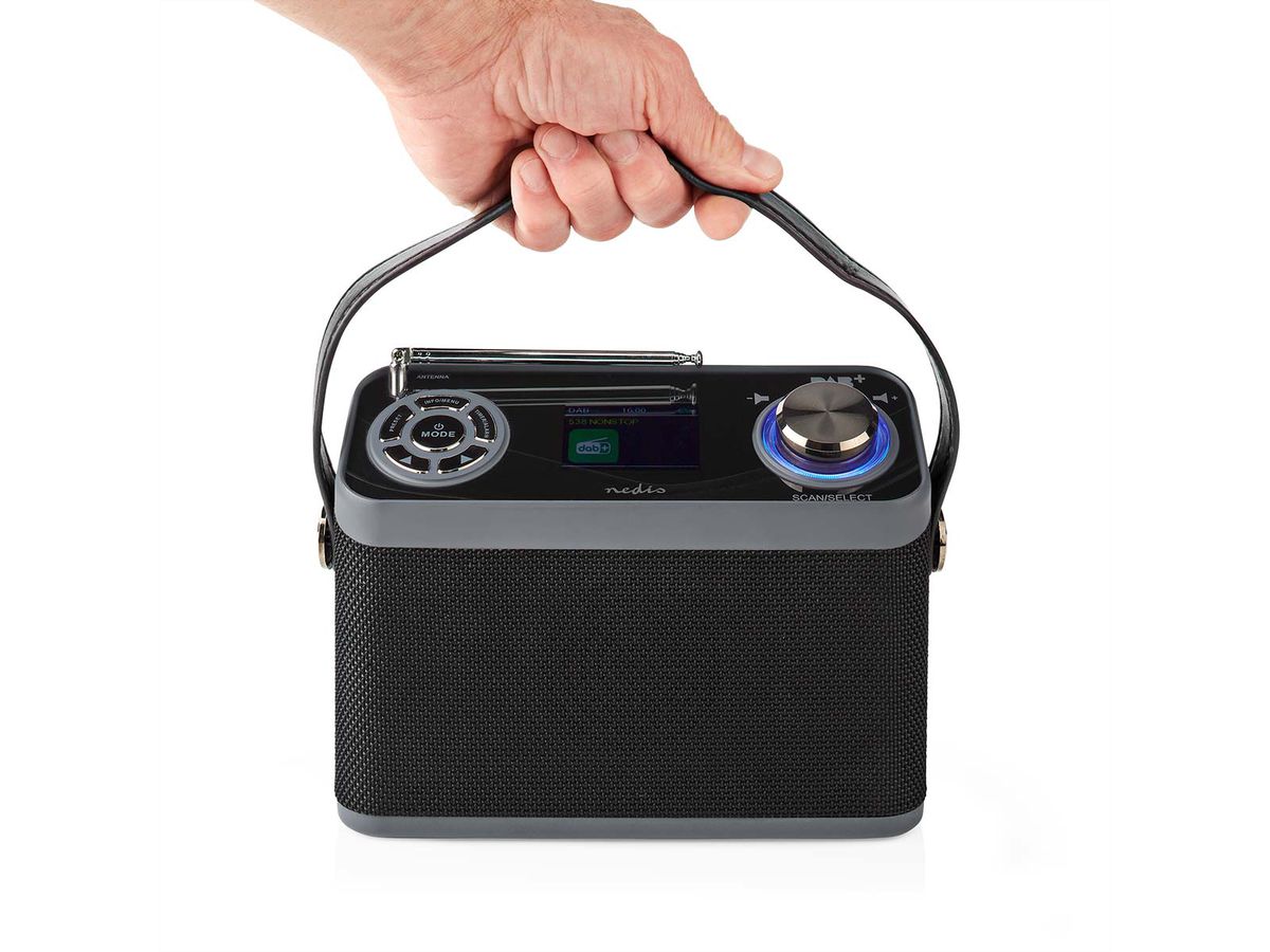 Radio d'urgence DAB FM Nedis , Radio d'urgence portable pour les situations d'urgence, le camping et les activités de plein air