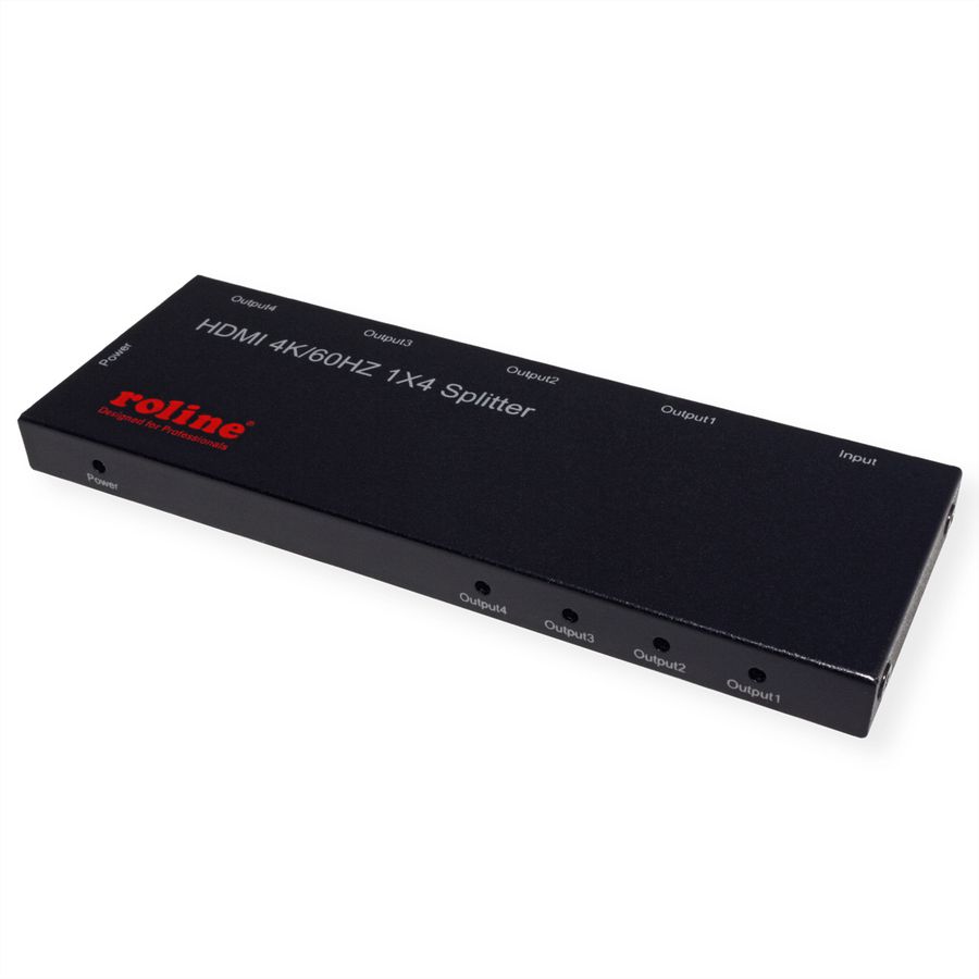 ROLINE HDMI Video-Splitter, Ultra Slim, 4fach