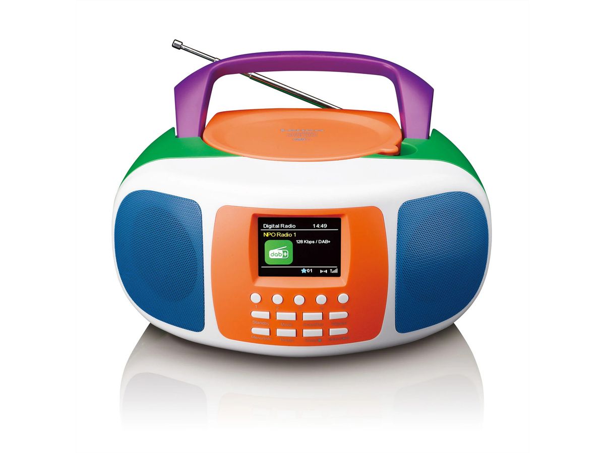 Lenco Enregistreur radio SCD-861 Kids CD/DAB+, Bluetooth, écran à cristaux liquides de 2,4 pouces