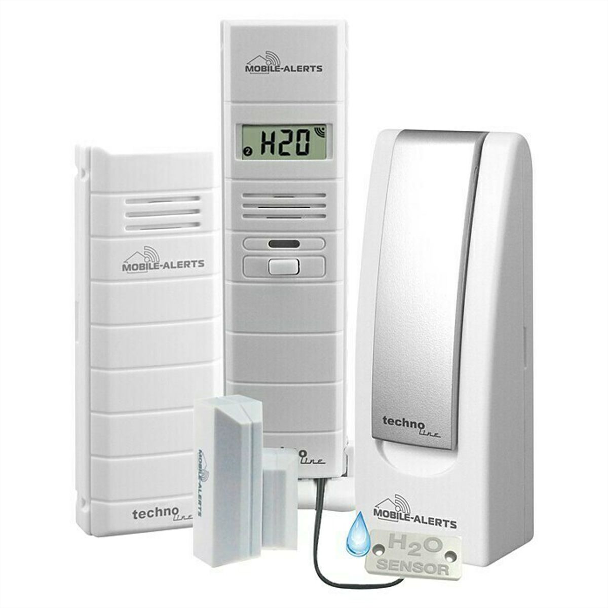 Technoline Mobile Alerts MA 10028 Set Basisstat.+Temp.melder+Wassermelder