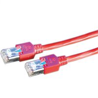 Cordon DÄTWYLER Cat.5e (Classe D) S/UTP, CU 5502 flex PVC, Hirose TM11, rouge, 10 m