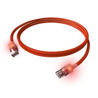 Cordon EasyLan DualBoot® LED Cat.6A (Classe EA) S/FTP, LSOH, rouge, 0,5 m