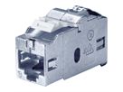 BACHMANN Keystone CAT6 Klasse Ea STP Kupplung RJ45 geschirmt 10GBit, metallic