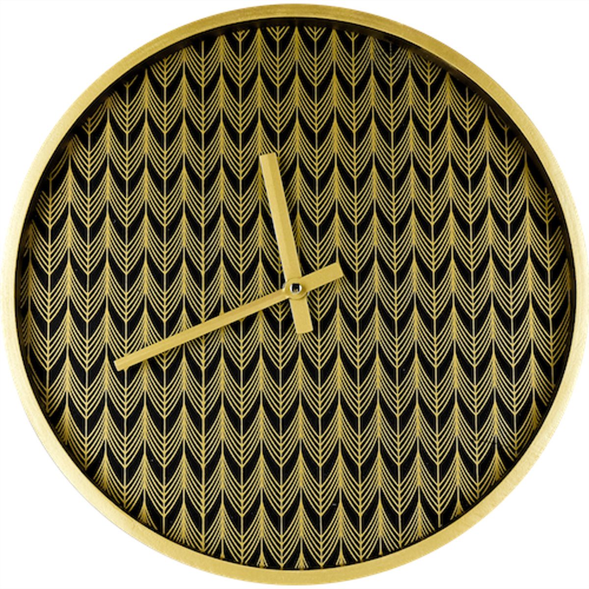 Technoline Wanduhr 971984 gold Quarzuhr, MDF-Material