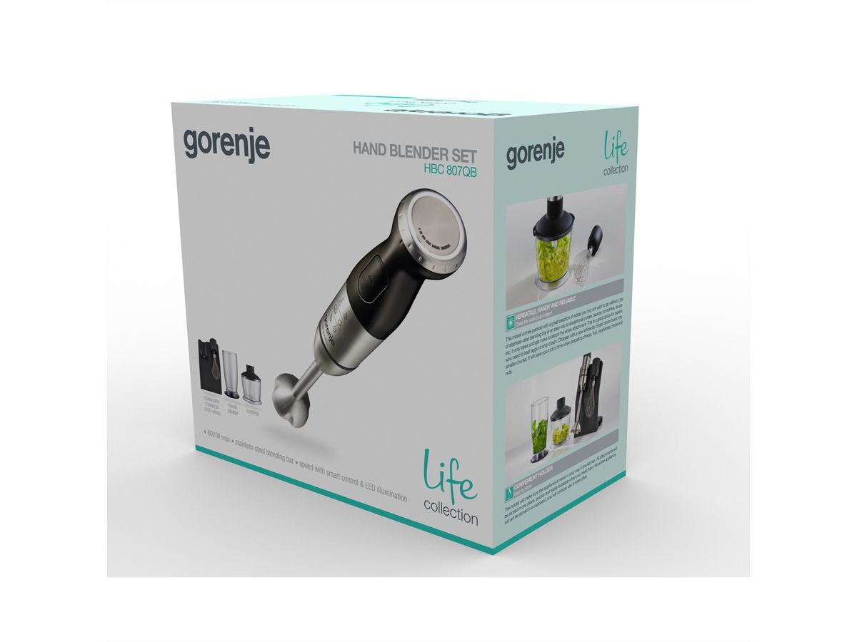 Gorenje Stabmixer-Set HBC807QB, 800W