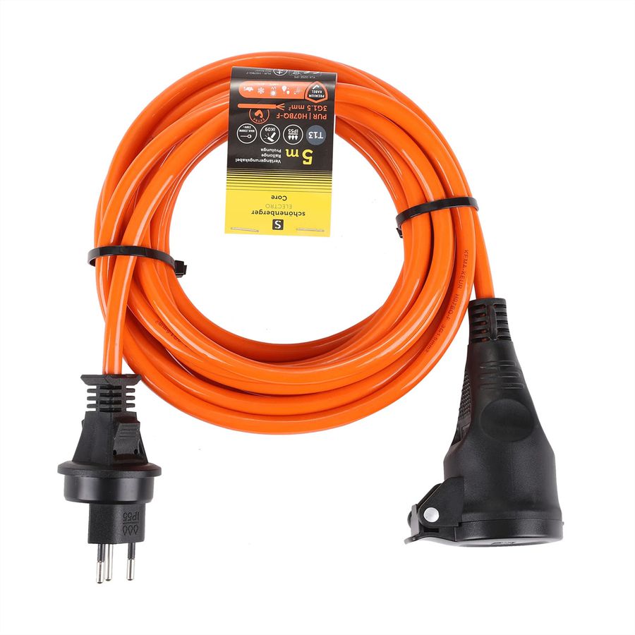 Verlängerungskabel T13 IP55 , 5m EPR-PUR H07BQ-F 3G1.5mm2
