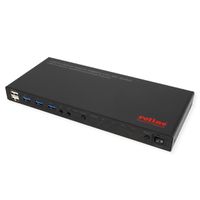 ROLINE Switch KVM, HDMI 4K, USB, 1 User - 4 PC , avec hub USB 3 ports