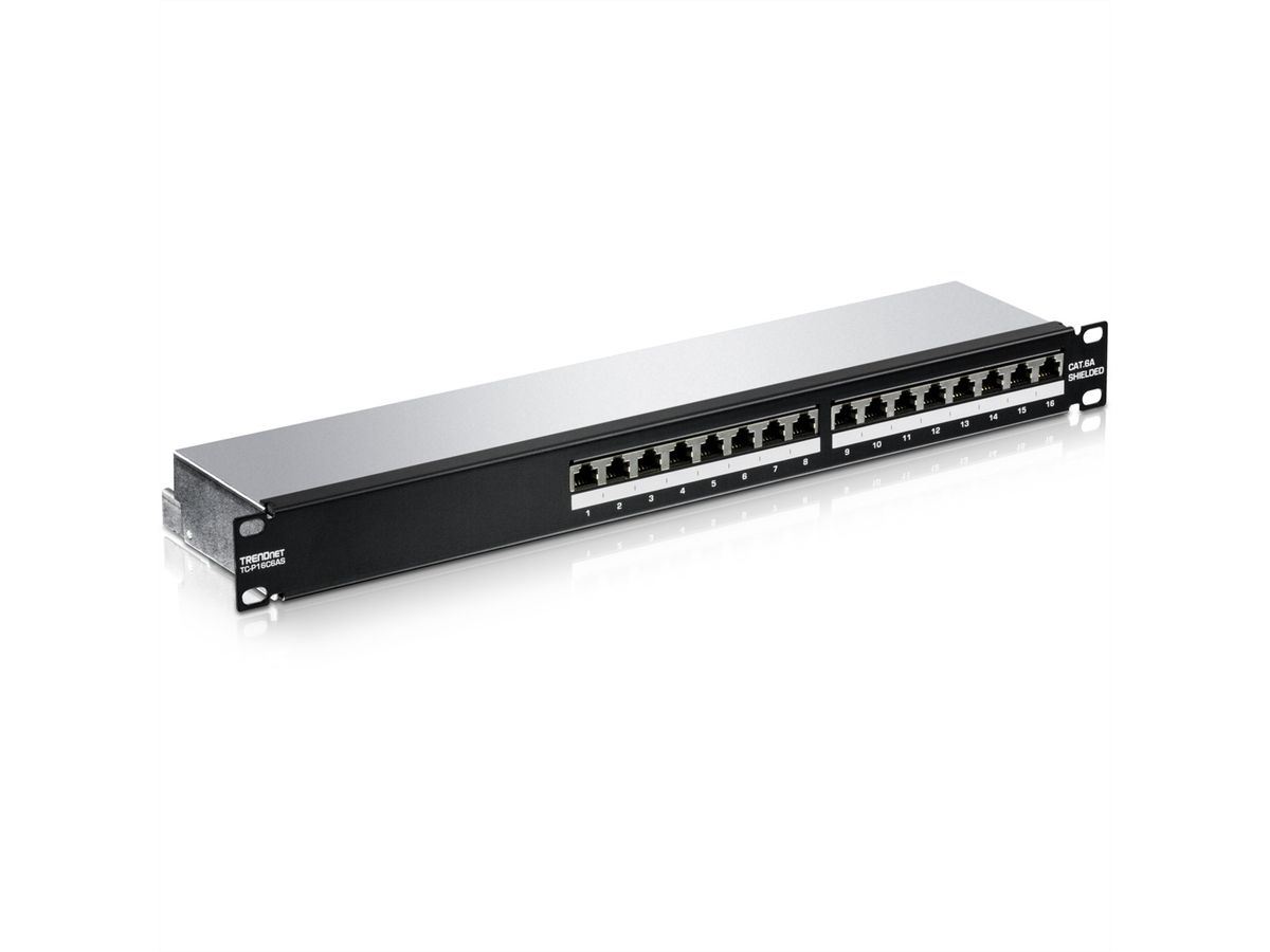 TRENDnet TC-P16C6AS Patch Panel, 16-Port Cat6a geschirmt