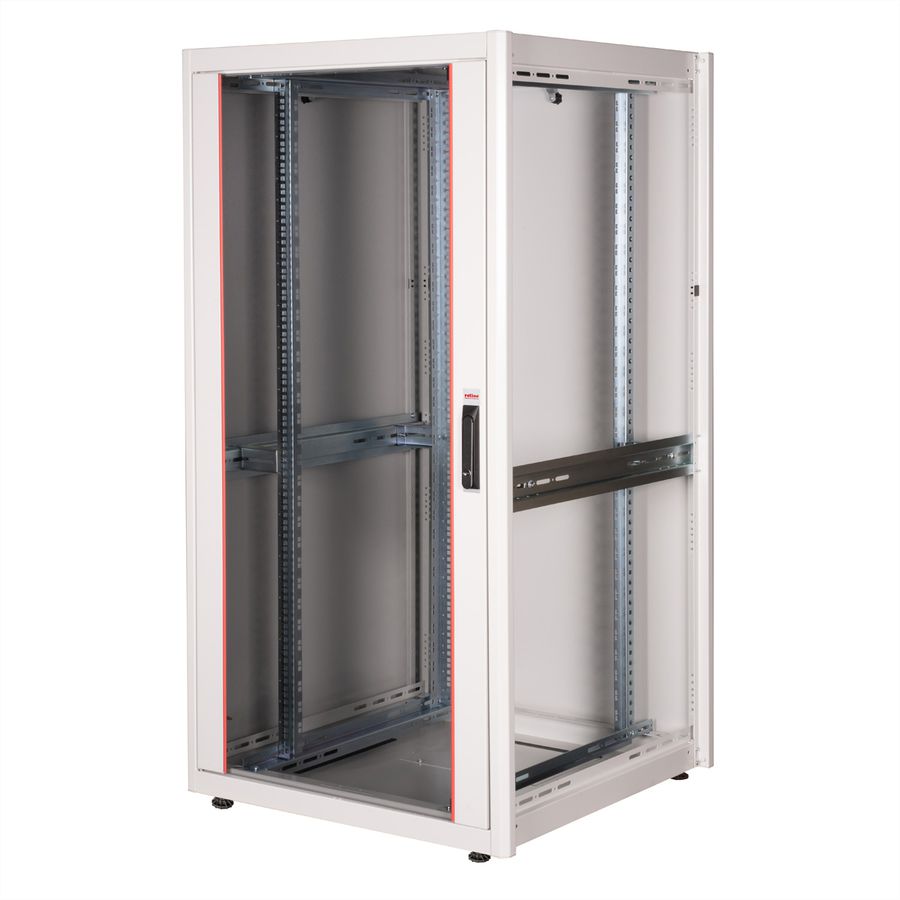 ROLINE 19-Zoll Netzwerkschrank Basic 32 HE, 800x800 BxT Glastür grau