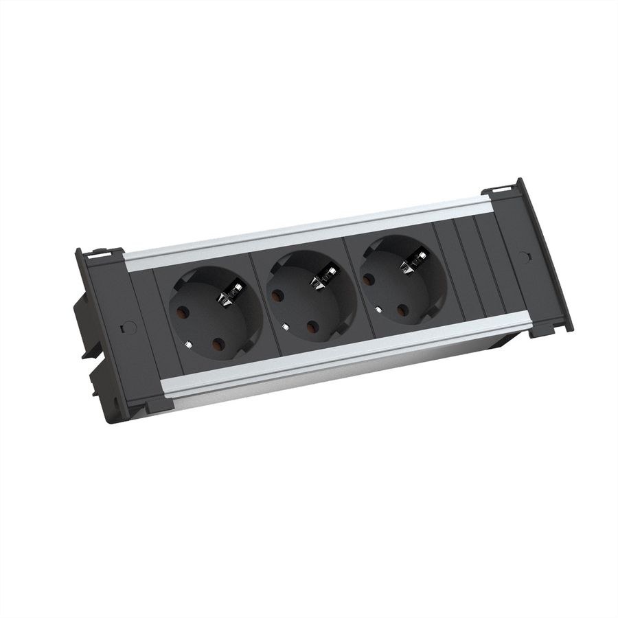 BACHMANN KAPSA Small 3x Schutzkontakt, Montagestecker