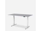 WRK21 Schreibtisch Work 140 x 80 cm, Höhenverstellbar, Grau Uni / Weiss