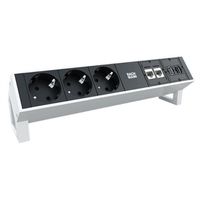 BACHMANN Multiprise DESK2 3x contact de protection, 2x CAT6a, 1x HDMI, USB3.0, blanc