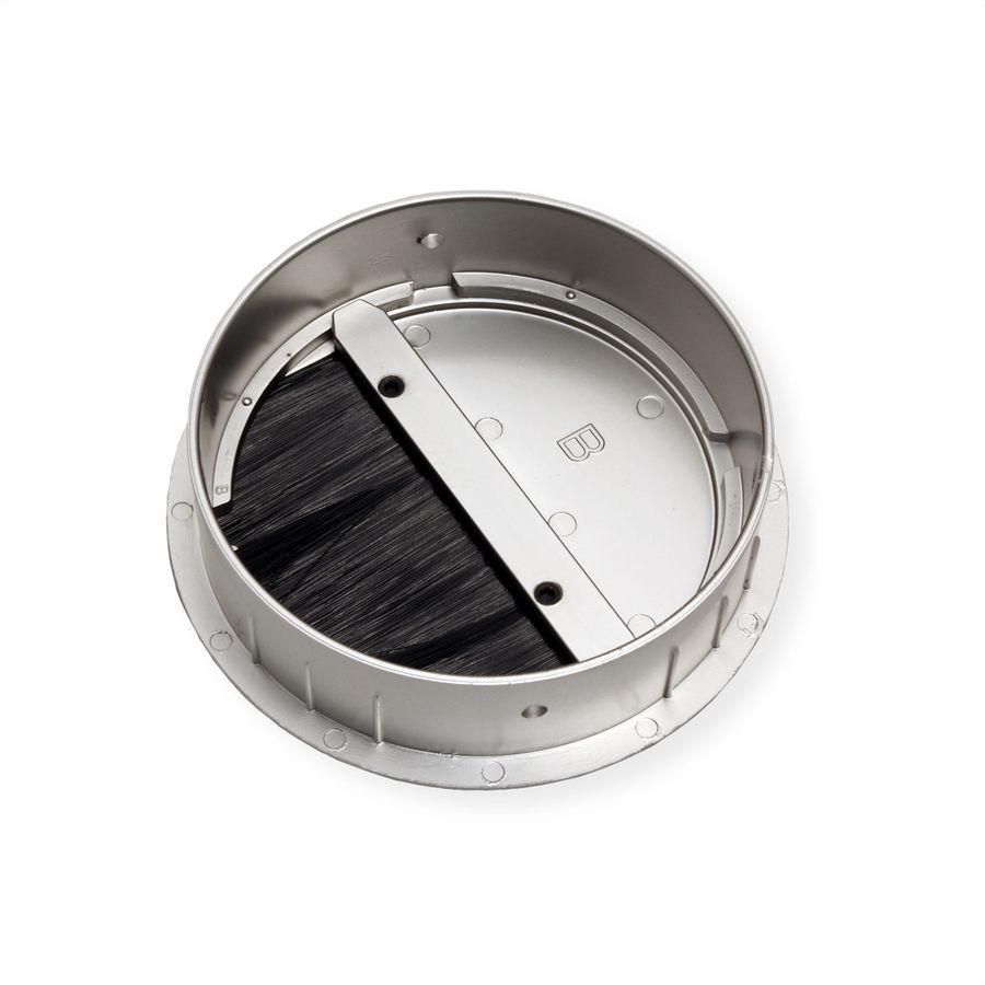 BACHMANN LOOP ROUND Passe-câbles, rond, argent