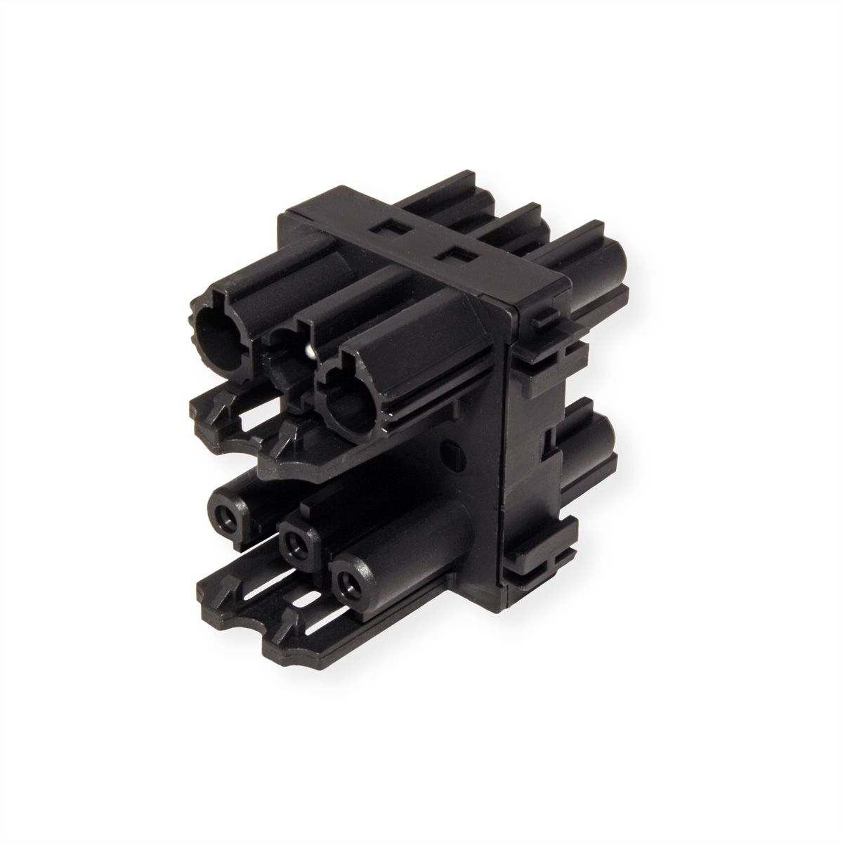 BACHMANN Bloc de distribution WIELAND GST18 1xIn/3xOut avec pattes de blocage, noir