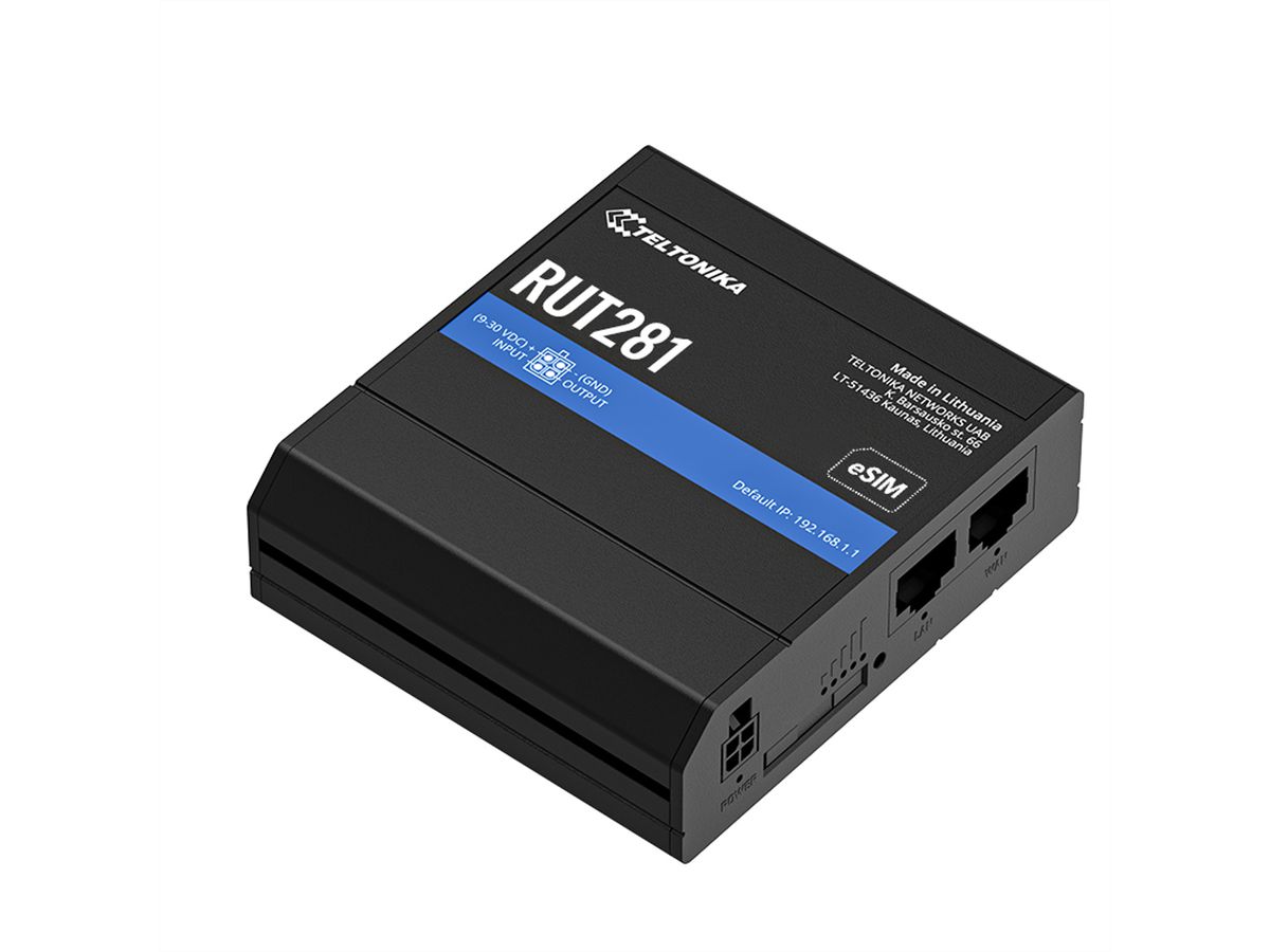TELTONIKA RUT281 CAT4 LTE Router SIM und eSIM