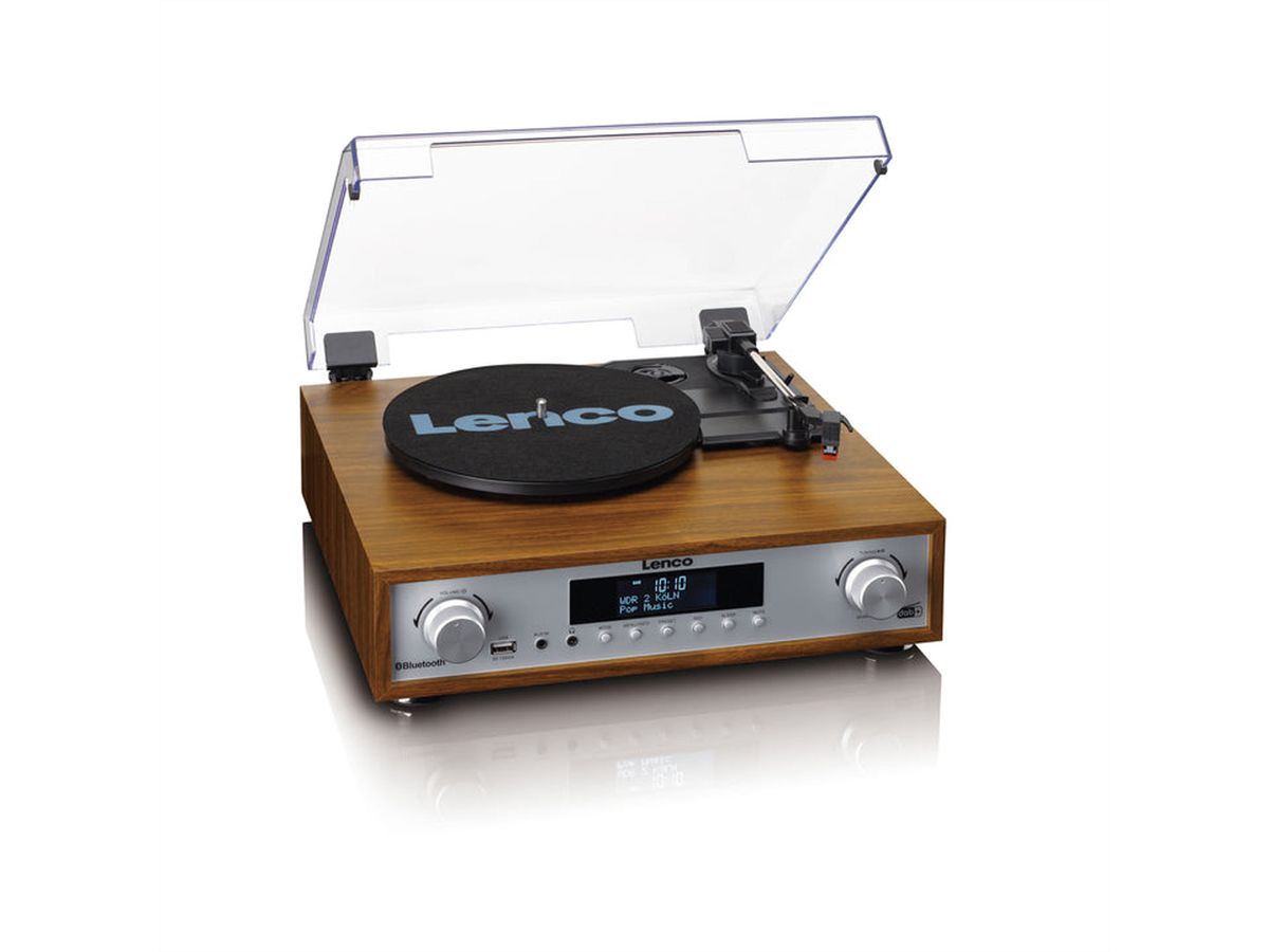 Lenco Hi-Fi Anlage MC-160WD holzfarben, TT, DAB, FM Radio, BT