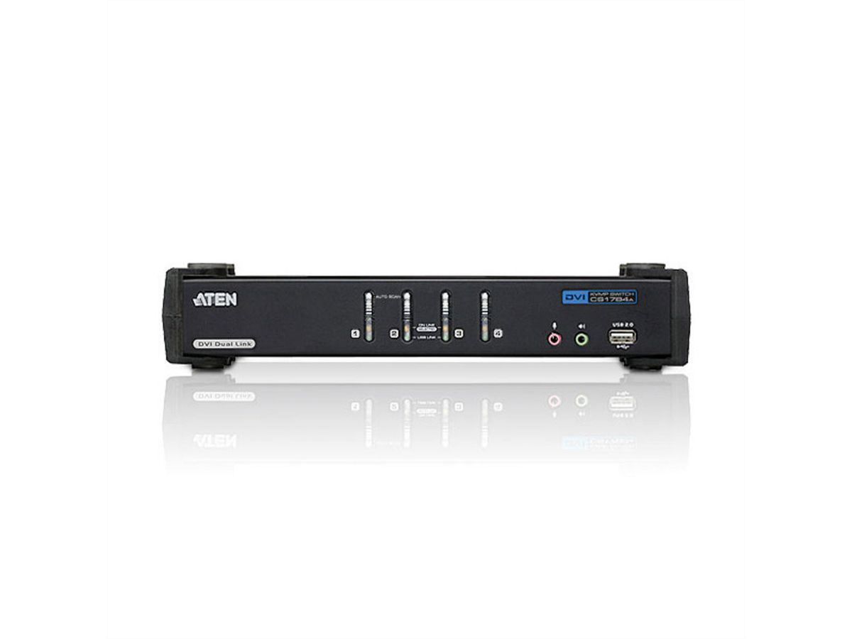 ATEN CS1784A Switch KVM Dual-Link DVI, USB, Audio, 4 ports