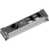 BACHMANN POWER FRAME Medium 1x contact de protection 1x USB Charger 2x ABD, USB Charger 30W 1xABD 0,2m GST18 blanc