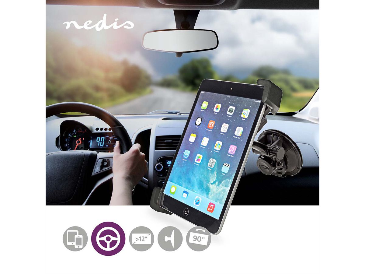 Nedis Kfz-Tablethalterung 12", Fenster, Kopfstütze, einstellbar