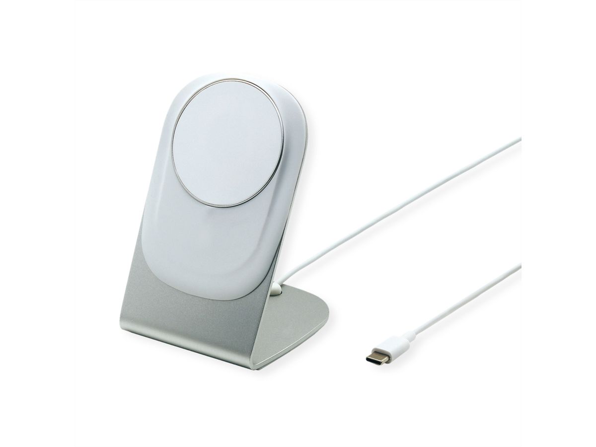 ROLINE Chargeur à induction magnétique avec pied pour appareils mobiles, 15W