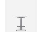 WRK21 Bureau Smart 180 x 80 cm, Hauteur réglable, Blanc uni / Gris