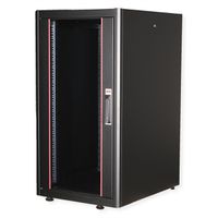 ROLINE 19" Baie réseau Basic 22U, 600x800 LxP Porte verre noir