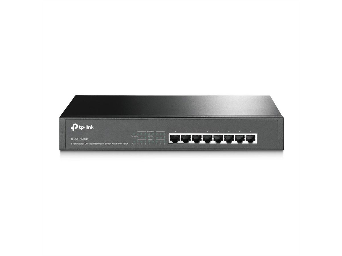 TP-Link TL-SG1008MP PoE Switch, 8x Gigabit RJ45 Ports