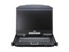 ATEN CL3708NW SP 8-Port-USB-HDMI-Einzelschienen-Breitbild-LCD-KVM-Konsole, ES-Layout