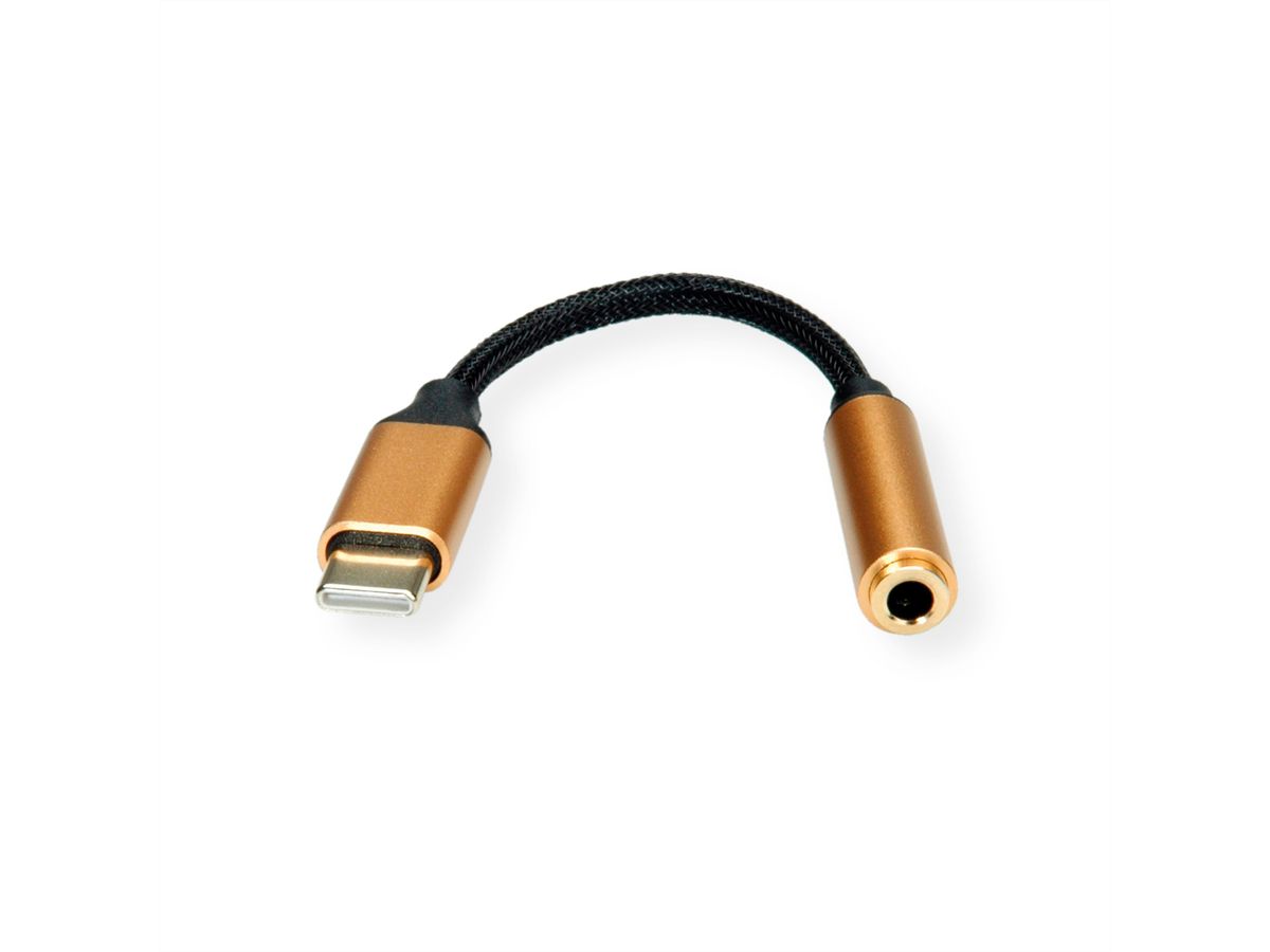 ROLINE GOLD Adaptateur Type C - 3,5mm Audio, M/F, 0,13 m