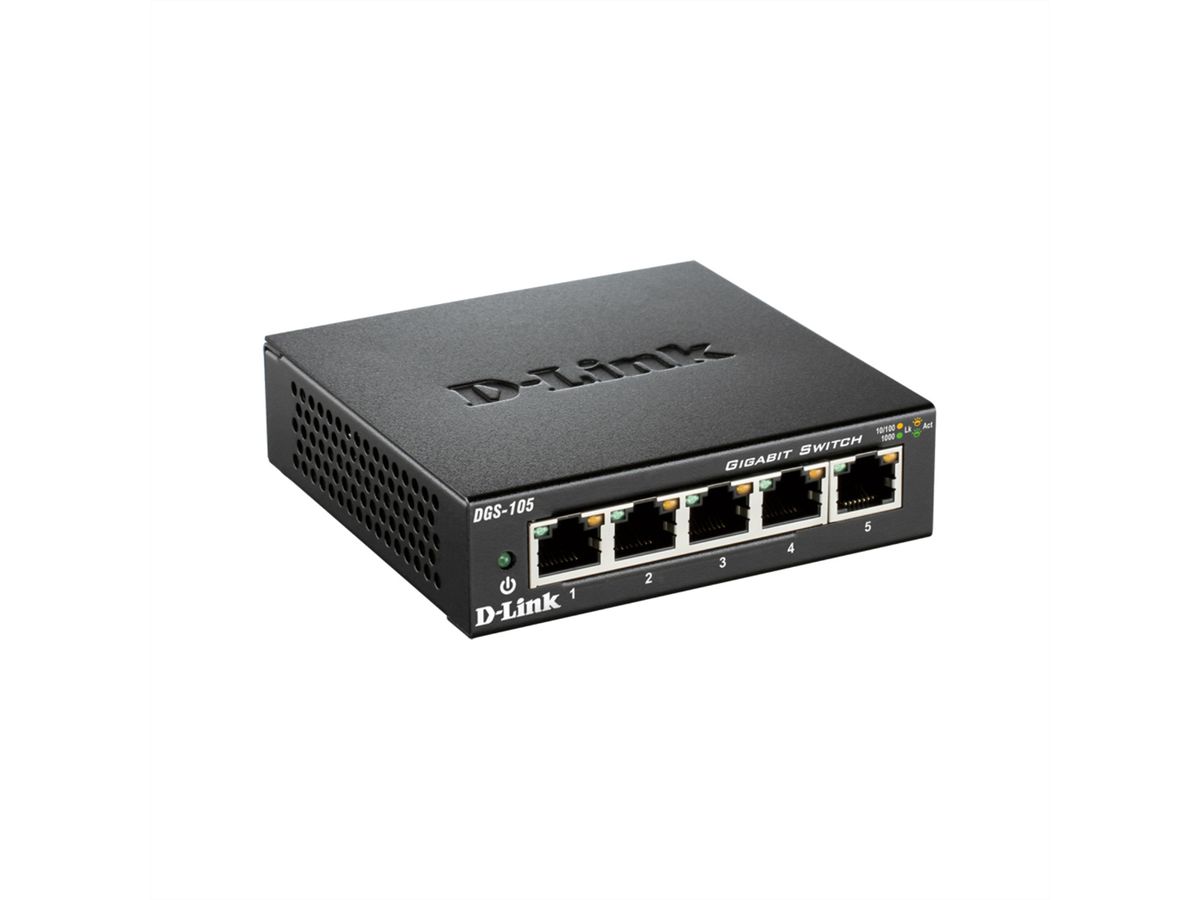D-Link DGS-105 5-Port Gigabit Ethernet Desktop Switch