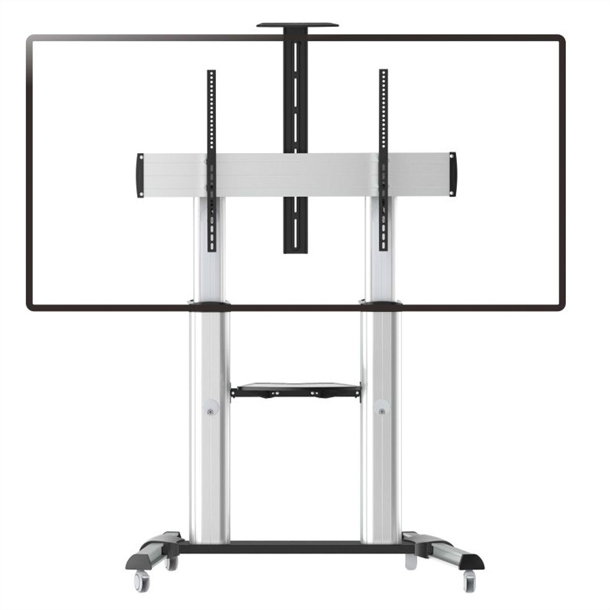 ROLINE LCD-/TV-Rollständer, 60-100 Zoll, bis 100 kg, silberfarben