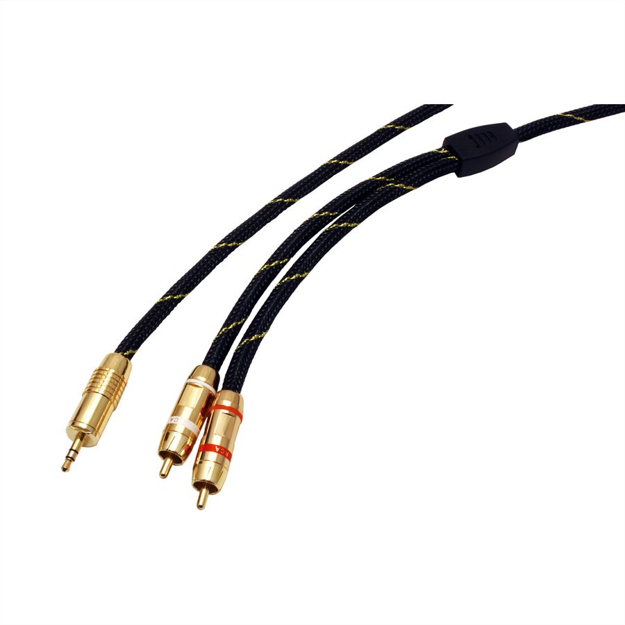 ROLINE GOLD Audio-Verbindungskabel, 3,5mm Stereo - 2x Cinch, ST/ST, 10 m